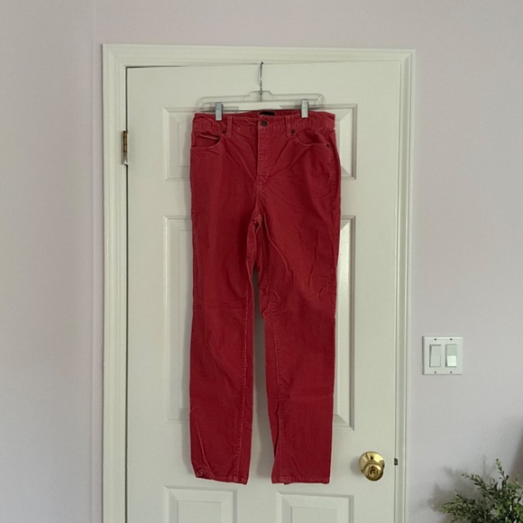 Talbots Women’s Pink Stretch Corduroy Straight Leg Pants - Picture 6 of 6